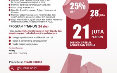 Dibuka Pendaftaran Pendidikan Profesi Arsitek Angkatan Kedua Universitas Tarumanagara