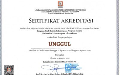 Komitmen dengan Mutu, Teknik Industri UNTAR Raih Akreditasi Unggul